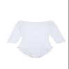 Capezio Boatneck 3/4 Sleeve Leotard, White, X-Large view 1