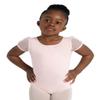 Capezio Puff Sleeve Keyhole Back Leotard - Girls, Pink, Large view 1