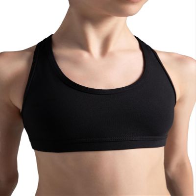 Capezio Racerback Bra Top - Girls, Black, Large