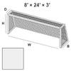 Pevo 8x24x3x8 Soccer Net view 3