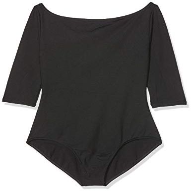 Capezio Boatneck 3/4 Sleeve Leotard, Black, X-Small