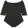 Capezio Boatneck 3/4 Sleeve Leotard, Black, X-Small view 1