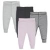 Gerber Baby Girls Multi-Pack Active Pants Set, Pink Stripe, 0-3 Months view 1