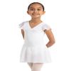 Capezio Big Girl's Flutter Sleeve Dress Dress, White, Large view 1