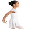 Capezio Big Girl's Flutter Sleeve Dress Dress, White, Large view 2