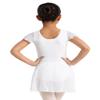 Capezio Big Girl's Flutter Sleeve Dress Dress, White, Large view 3