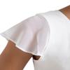 Capezio Big Girl's Flutter Sleeve Dress Dress, White, Large view 4