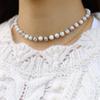 POMINA Semi Precious Stone Beaded Short Choker Necklace for Women Natural Gemstone Beaded Choker Necklace for Teen (howlite) view 2