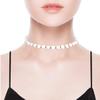 POMINA Semi Precious Stone Beaded Short Choker Necklace for Women Natural Gemstone Beaded Choker Necklace for Teen (howlite) view 4