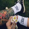 MUST ROSE SPORTS AND HOMEWEAR FUCK OFF Swear Word Curse Printed Stockings Crew Socks Funny Men Tube Socks (one size, A Fuck) view 3