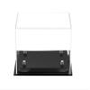 Better Display Cases Clear Acrylic Mini - Miniature Football Helmet (not Full Size) Display Case with White Risers and Black Base (A003-WR) view 3