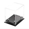 Better Display Cases Clear Acrylic Mini - Miniature Football Helmet (not Full Size) Display Case with White Risers and Black Base (A003-WR) view 4