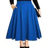 Blue Skirts 2026 Spring Long Maxi Dressy Casual High Waisted Novelty Halloween Costumes for Women Adult Ariel Cosplay Skirt with Slit M view 1