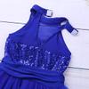 YiZYiF Baby Girl's Ballet Outfits Leotard Tutu Dancewear Party Dress (5-6(Shoulder to Crotch 19.5"/50cm), Halter Sequins Royal) view 4