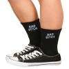 MUST ROSE SPORTS AND HOMEWEAR FUCK OFF Swear Word Curse Printed Stockings Crew Socks Funny Men Tube Socks (one size, bad bicth) view 1