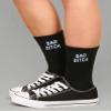 MUST ROSE SPORTS AND HOMEWEAR FUCK OFF Swear Word Curse Printed Stockings Crew Socks Funny Men Tube Socks (one size, bad bicth) view 3