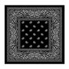 Trimming Shop Black Cotton Unisex Paisley Bandana, Lightweight, Breathable and Durable for Handkerchiefs, Headband, Riding, Outdoors, Wristband, Parties, 54cm view 1