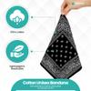 Trimming Shop Black Cotton Unisex Paisley Bandana, Lightweight, Breathable and Durable for Handkerchiefs, Headband, Riding, Outdoors, Wristband, Parties, 54cm view 4