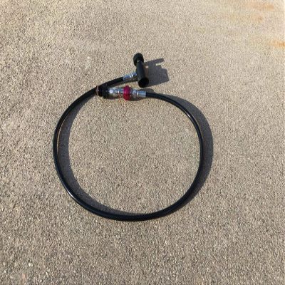 WTG 35" Straight Remote Coil LINE AIR / CO2 Paintball Gun HPA/N2 Thick Hose with Slide Check