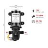 CAMPLUX 12V Water Pump Kit, 1.6 GPM 65 PSI High Pressure Pump for Caravan RV Boat Gas Hot Water System view 2