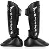 Fairtex SP7 Muay Thai Shin Guards for Men, Women, Kids | Shinguards Made with Syntek Leather & are Premium, Lightweight & Durable | Detachable shin & Foot Protector- Medium, Black view 3