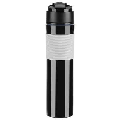 Dioche Bottle, 350ml Portable Tea Coffee Maker Drinking Water Cup Mug for Travelling(Black)