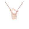 AOCHEE Double Love Giraffe Necklace Heart Shaped Kissing Giraffe Pendant Cute Animal Charm Necklace view 1