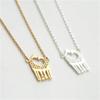 AOCHEE Double Love Giraffe Necklace Heart Shaped Kissing Giraffe Pendant Cute Animal Charm Necklace view 3