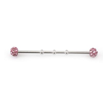 14G Ferido Ball Industrial Barbell Piercing Jewelry