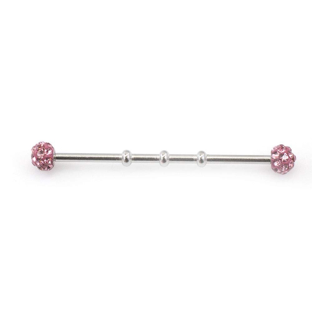 14G Ferido Ball Industrial Barbell Piercing Jewelry
