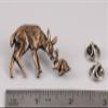 Deer with Rabbit Pin, Copper Plated, MC024, 2 Inches, Handmade in the USA, Realistic, Deer, Rabbit, Metal, Hat Pin, Lapel Pins, Brooch, Gift, Over 3100 Wildlife Designs. view 2