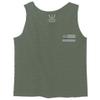 0084. American Flag Thin Blue Line Police Lives Matter Support Patriotic NY Sheriff Men's Fitted Tank Top (Olive, X-Large) view 2