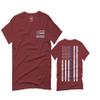 0084. American Flag Thin Blue Line Police Lives Matter Support Patriotic NY Sheriff for Men T Shirt (Maroon, 2X Largel) view 1