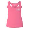 0084. American Flag Thin Blue Line Police Lives Matter Support Patriotic NY Sheriff Women's Tank Top Racerback (Pink Medium)