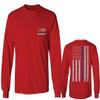 0084. American Flag Thin Blue Line Police Lives Matter Support Patriotic NY Sheriff Men's Long Sleeve t Shirt (Red, X-Large) view 1