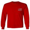 0084. American Flag Thin Blue Line Police Lives Matter Support Patriotic NY Sheriff Men's Long Sleeve t Shirt (Red, X-Large) view 2