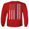 0084. American Flag Thin Blue Line Police Lives Matter Support Patriotic NY Sheriff Men's Long Sleeve t Shirt (Red, X-Large) view 3