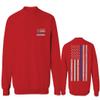 0084. American Flag Thin Blue Line Police Lives Matter Support Patriotic NY Sheriff Men's Crewneck Sweatshirt (Red, Small) view 1