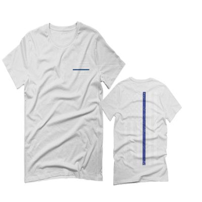 0084. American Flag Thin Blue Line Police Lives Matter Support Patriotic NY Sheriff for Men T Shirt (White, 2X Large)