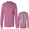 0084. American Flag Thin Blue Line Police Lives Matter Support Patriotic NY Sheriff Men's Long Sleeve t Shirt (Pink X-Large) view 1