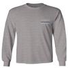 0084. American Flag Thin Blue Line Police Lives Matter Support Patriotic NY Sheriff Men's Long Sleeve t Shirt (Light Gray X-Large) view 2