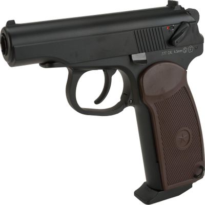 Evike Airguns - KWC CO2 Powered Russian PM Blowback 4.5mm Air Pistol (Color: Black)