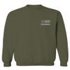0084. American Flag Thin Blue Line Police Lives Matter Support Patriotic NY Sheriff Men's Crewneck Sweatshirt (Olive, X-Large) view 2