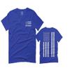 0084. American Flag Thin Blue Line Police Lives Matter Support Patriotic NY Sheriff for Men T Shirt (Royal Medium)
