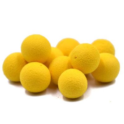 30pcs 12mm Smell Carp Fishing Bait Boilies Eggs / 4 Flavors Floating Ball Beads Feeder Artificial Carp Baits Lure (Yellow-Sweet Corn12mm)