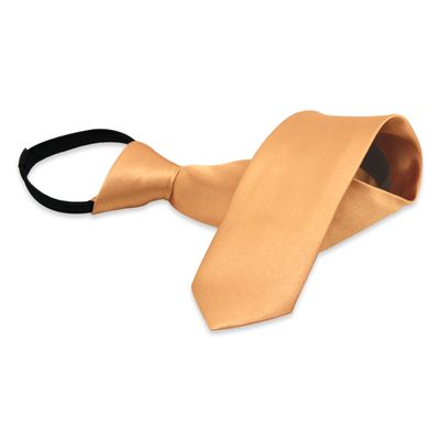 Aurya Solid Color Boys Tie, Polyester Satin Pre-tied Necktie with Adjustable Zipper for Kids Age 812, Wedding, School & Graduation