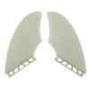 UPSURF Fiberglass Honeycomb Keel Twin Keel Fin K2 Black/White Surfboard Fin (White Single Tab) view 2