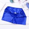 CHICTRY Big Girls Junior Stretch Shiny Metallic Boy-Cut Shorts for Gymnastics Dance Sports or Swimming (High Waisted Blue, 7-8) view 3
