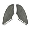 UPSURF Fiberglass Honeycomb Keel fin Twin Keel Fin K2 Black/White surboard fin (Black Single tab) view 2