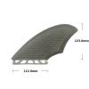 UPSURF Fiberglass Honeycomb Keel fin Twin Keel Fin K2 Black/White surboard fin (Black Single tab) view 3